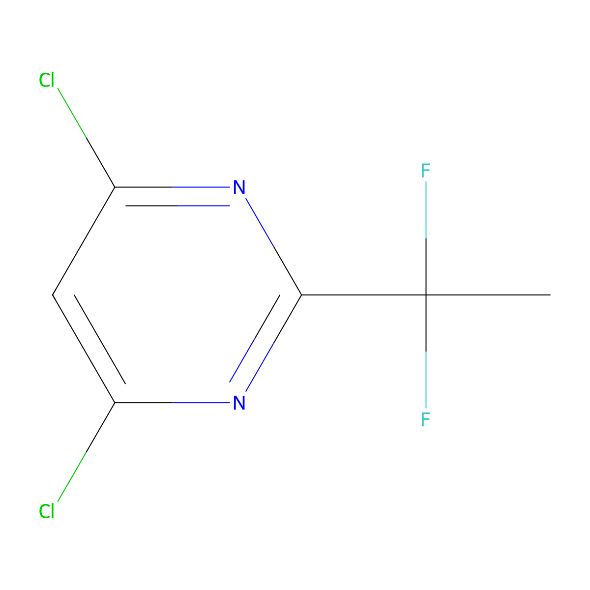 4,6-Dichloro-2-(1,1-difluoroethyl)pyrimidine molecular structure, CAS 3024864-93-2