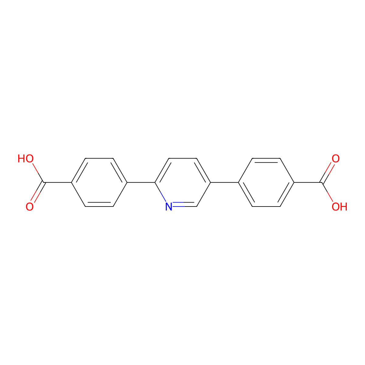 4,4'-(Pyridine-2,5-diyl)dibenzoic acid molecular structure, CAS 30249-86-6