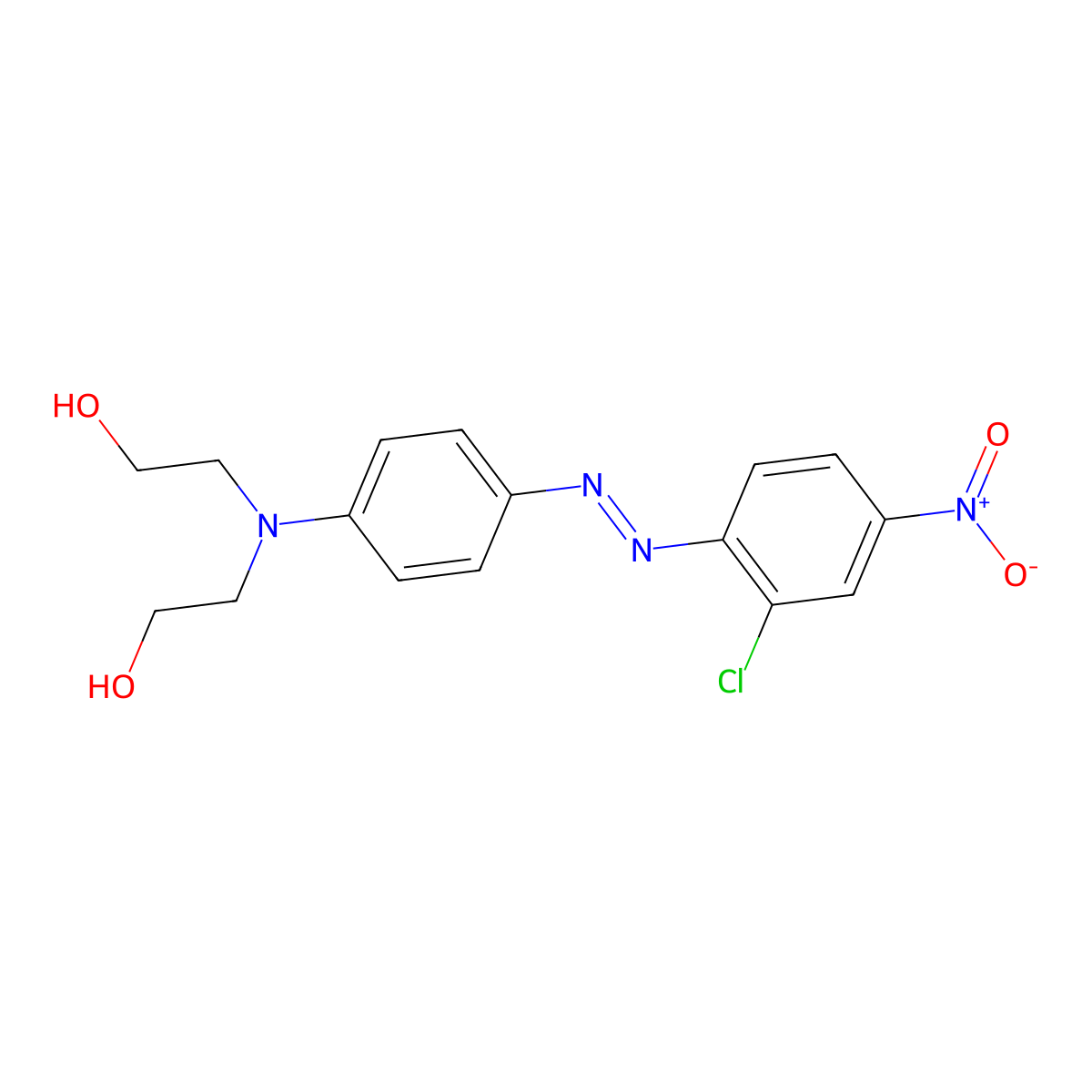 Ethanol, 2,2'-[[4-[2-(2-chloro-4-nitrophenyl)diazenyl]phenyl]imino]bis- molecular structure, CAS 3025-41-0