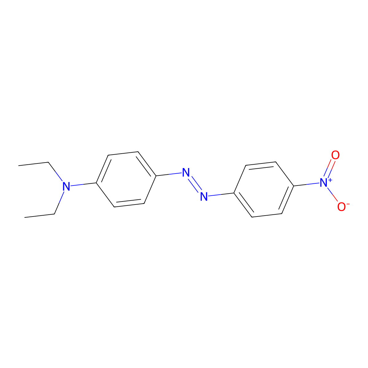 N,N-Diethyl-4-((4-nitrophenyl)azo)aniline molecular structure, CAS 3025-52-3
