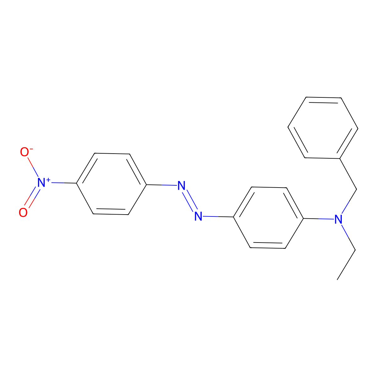 N-Ethyl-N-(p-((p-nitrophenyl)azo)phenyl)benzylamine molecular structure, CAS 3025-78-3