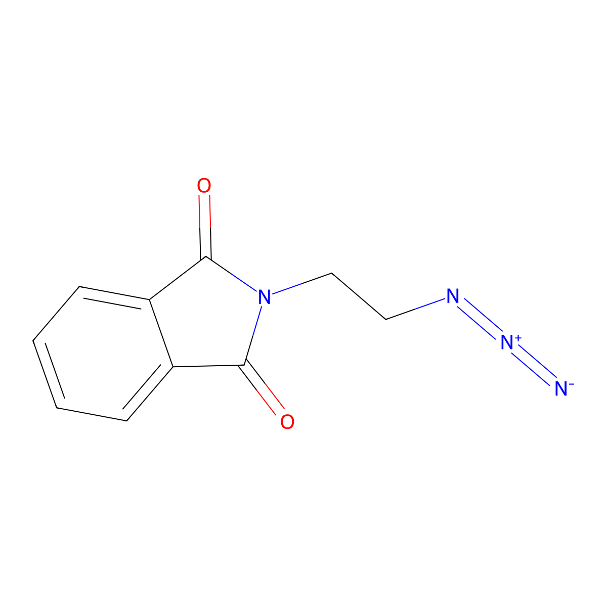 2-(2-Azidoethyl)-1h-isoindole-1,3(2h)-dione molecular structure, CAS 30250-66-9
