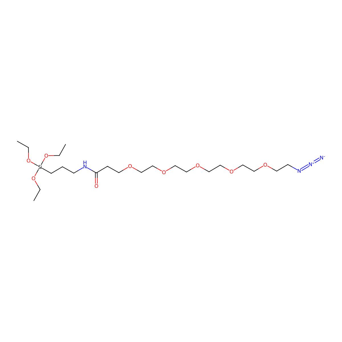Azido-PEG5-triethoxysilane molecular structure, CAS 3025193-22-7