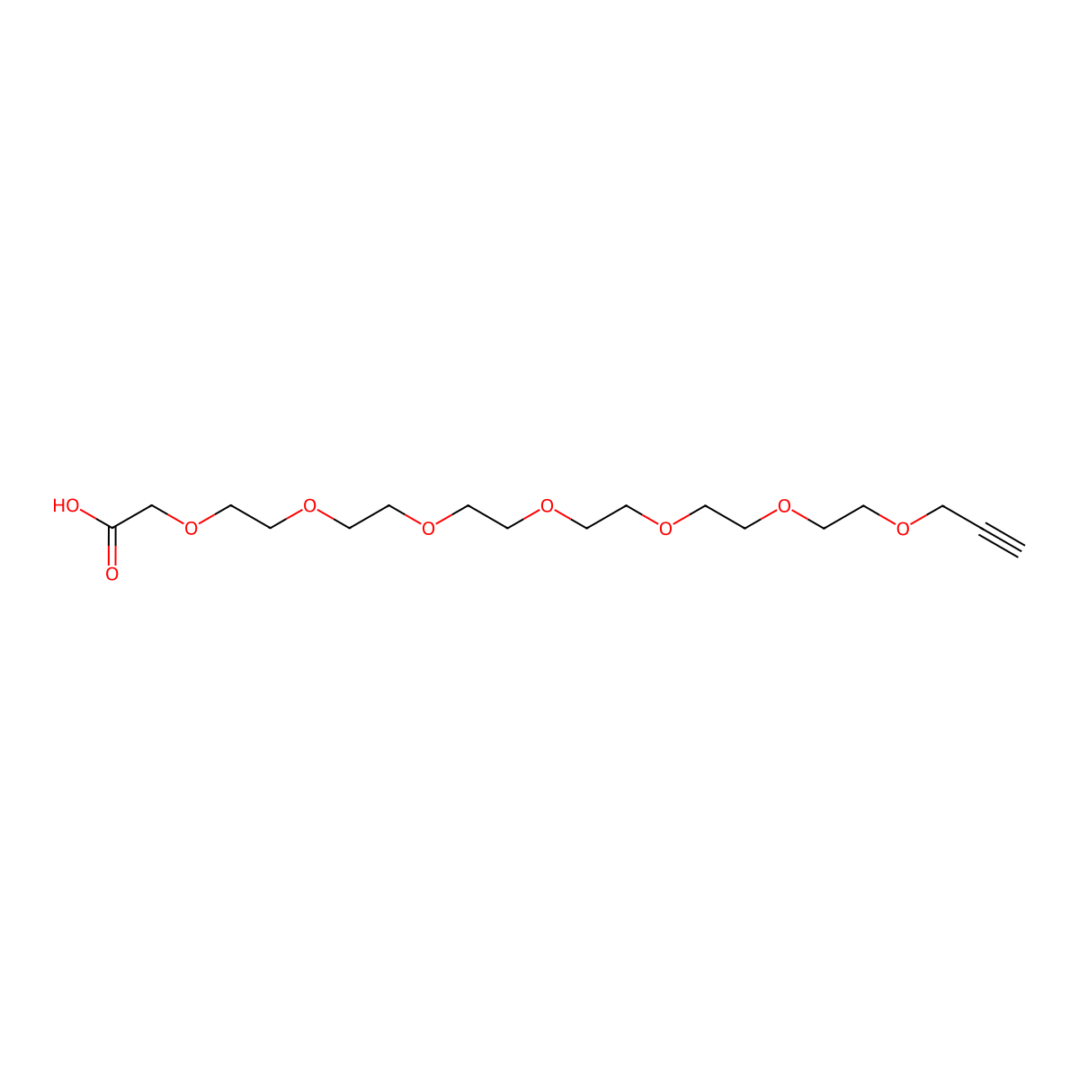 3,6,9,12,15,18,21-Heptaoxatetracos-23-ynoic acid molecular structure, CAS 3025292-96-7