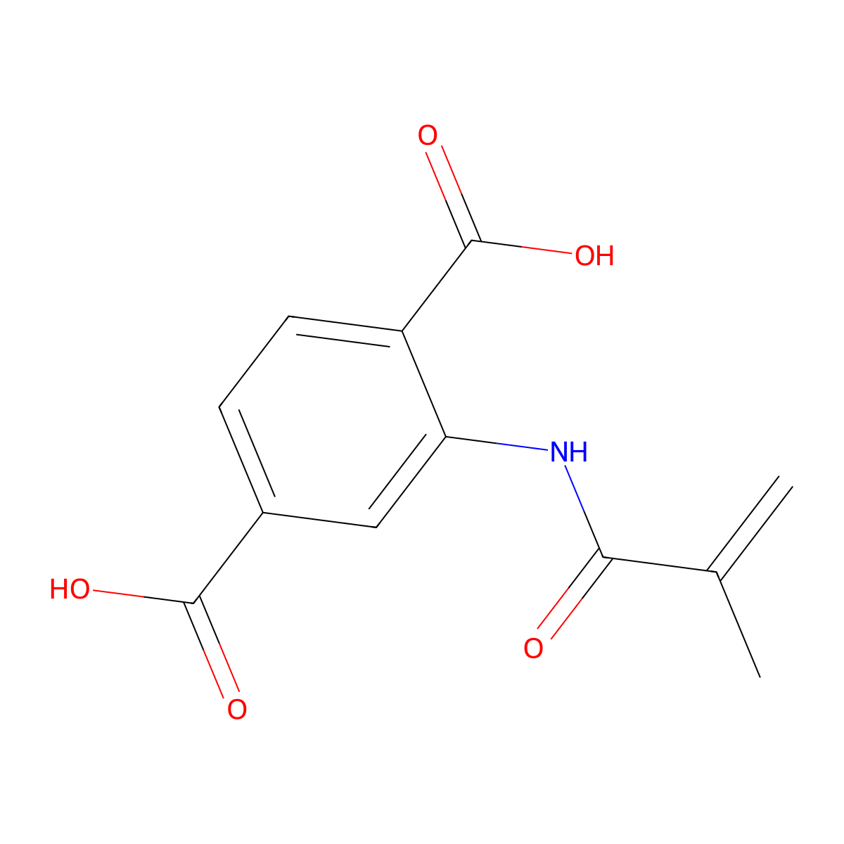 2-Methacrylamidoterephthalic acid molecular structure, CAS 3025303-89-0