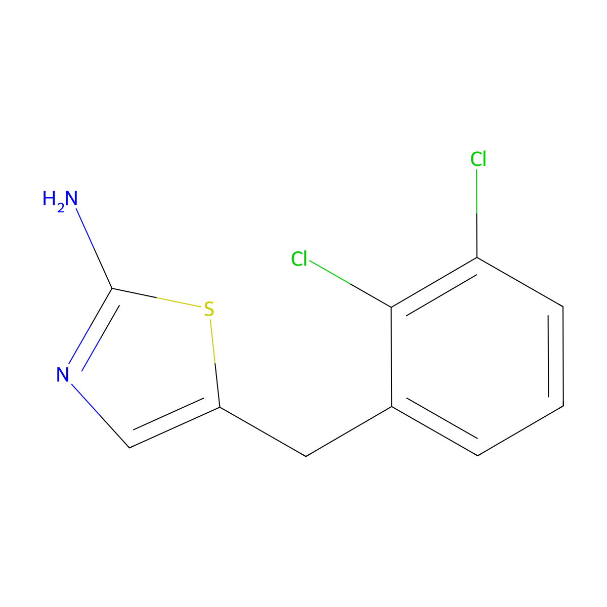 5-(2,3-Dichloro-benzyl)-thiazol-2-ylamine molecular structure, CAS 302548-99-8