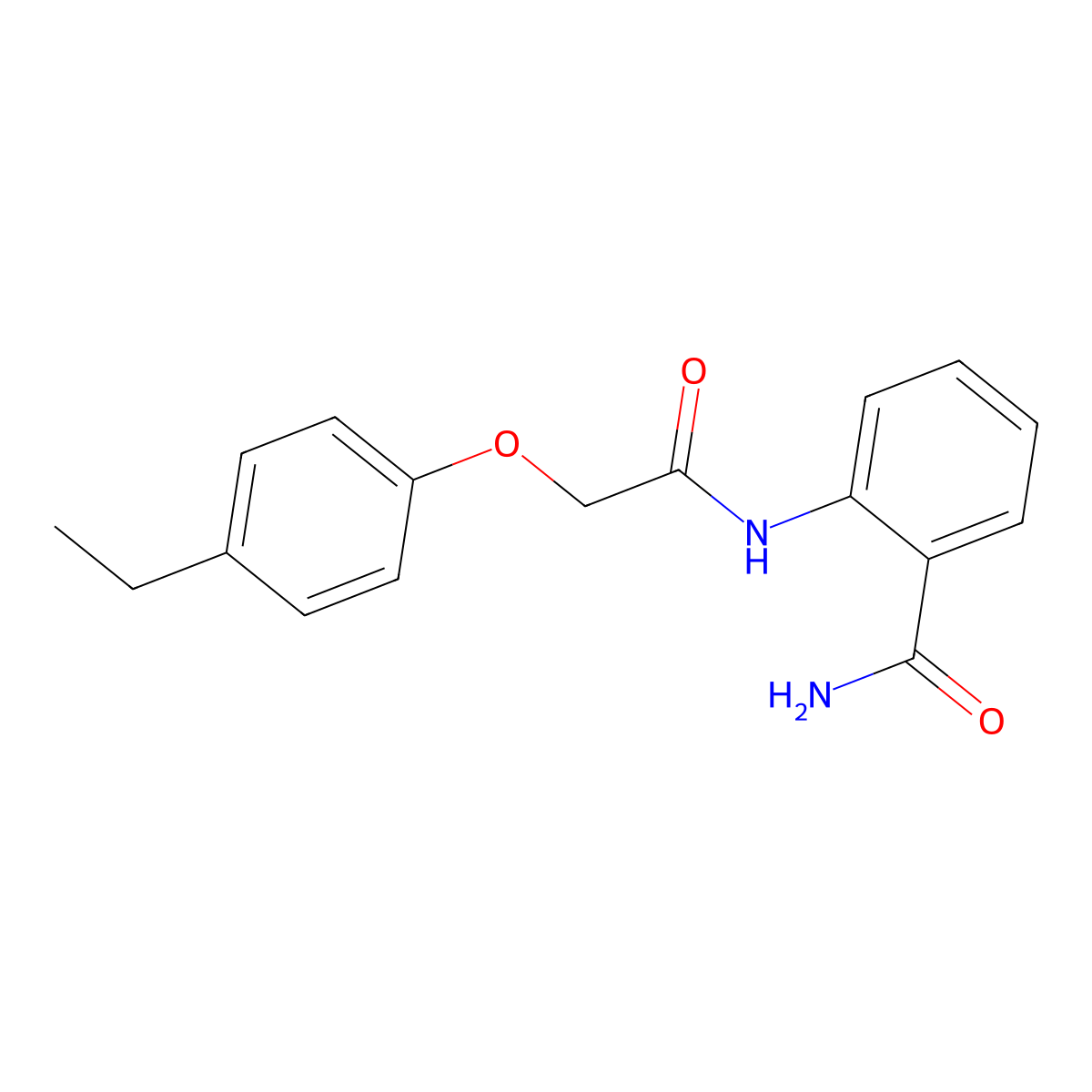 2-{[(4-Ethylphenoxy)acetyl]amino}benzamide molecular structure, CAS 302549-94-6