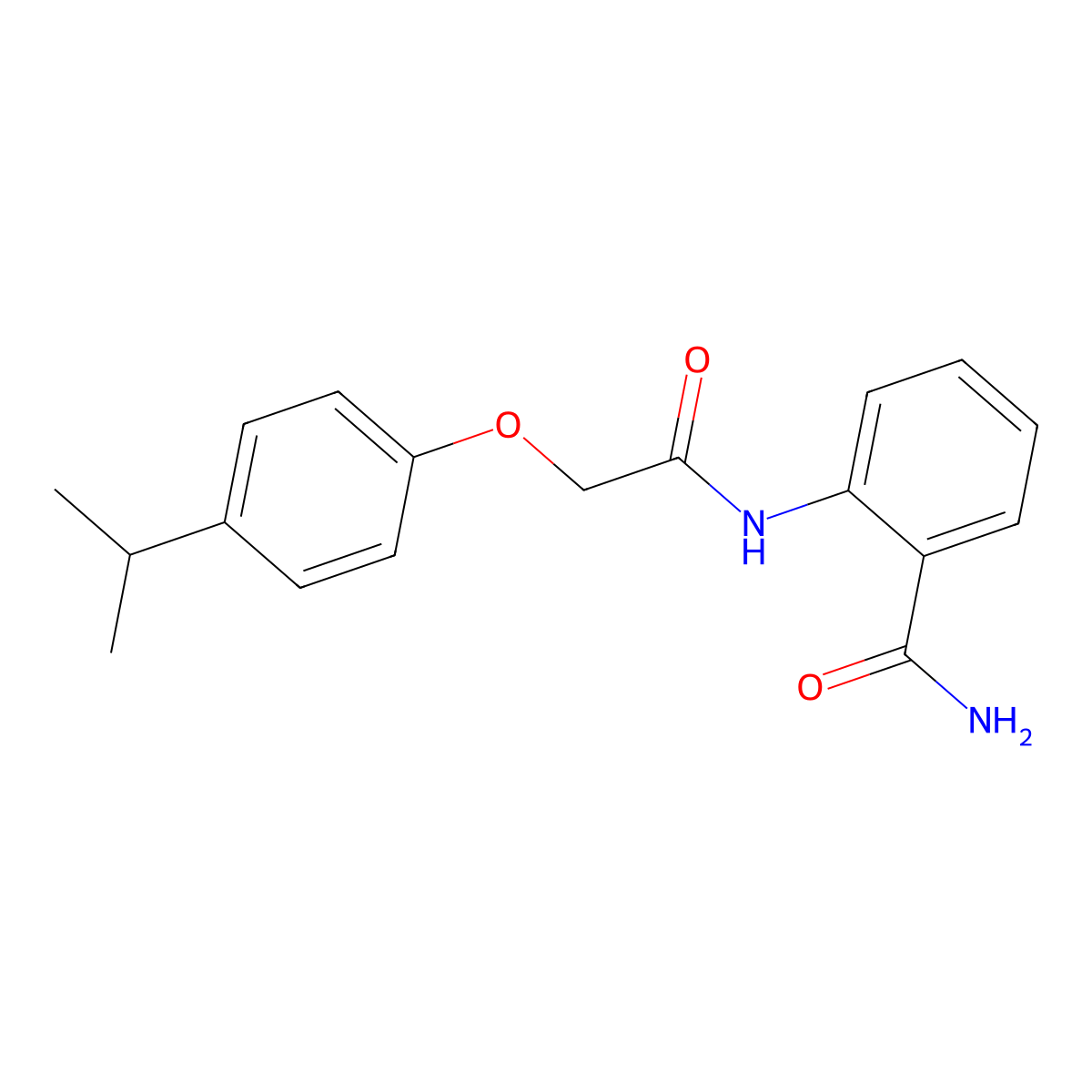 2-{[(4-Isopropylphenoxy)acetyl]amino}benzamide molecular structure, CAS 302550-00-1