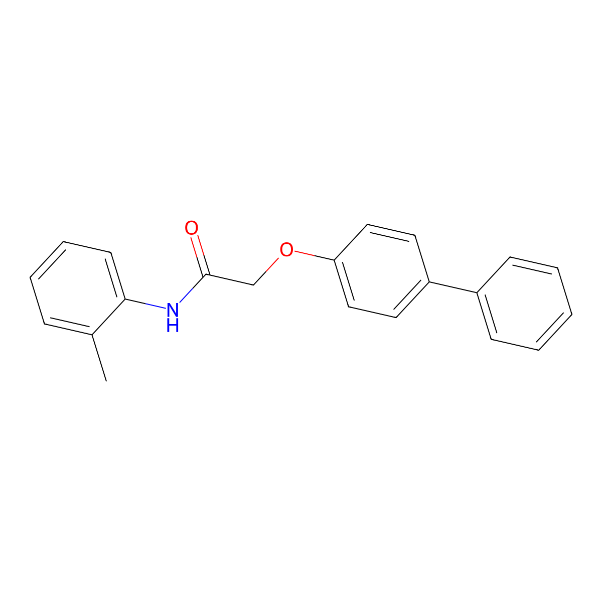 N-(2-methylphenyl)-2-(4-phenylphenoxy)acetamide molecular structure, CAS 302550-68-1