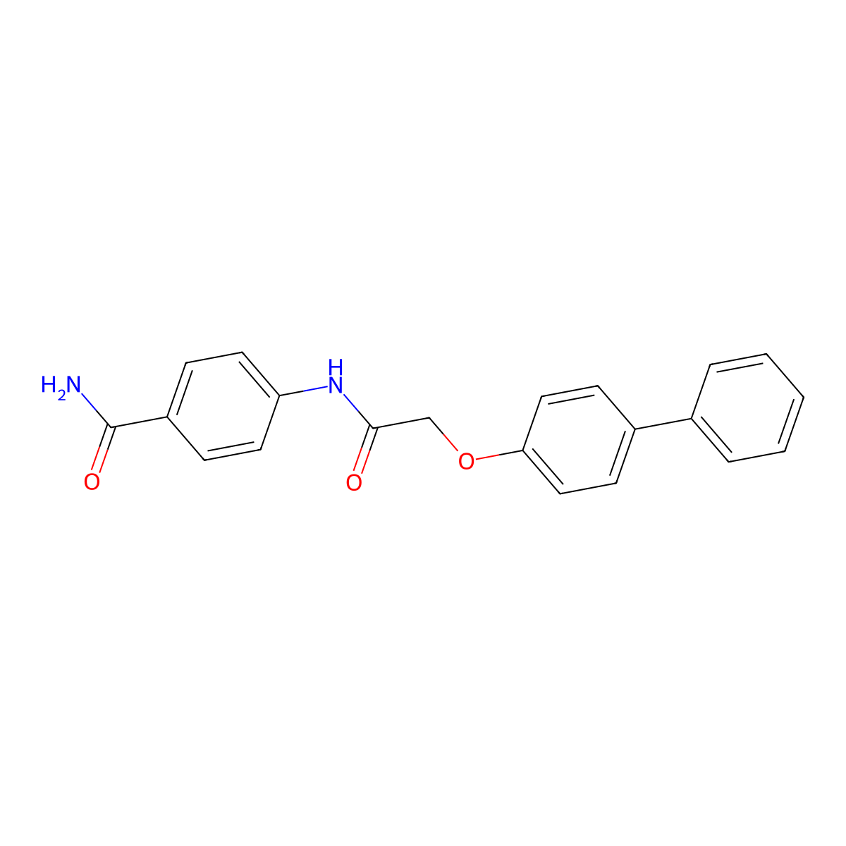 4-[[2-(4-Phenylphenoxy)acetyl]amino]benzamide molecular structure, CAS 302550-89-6