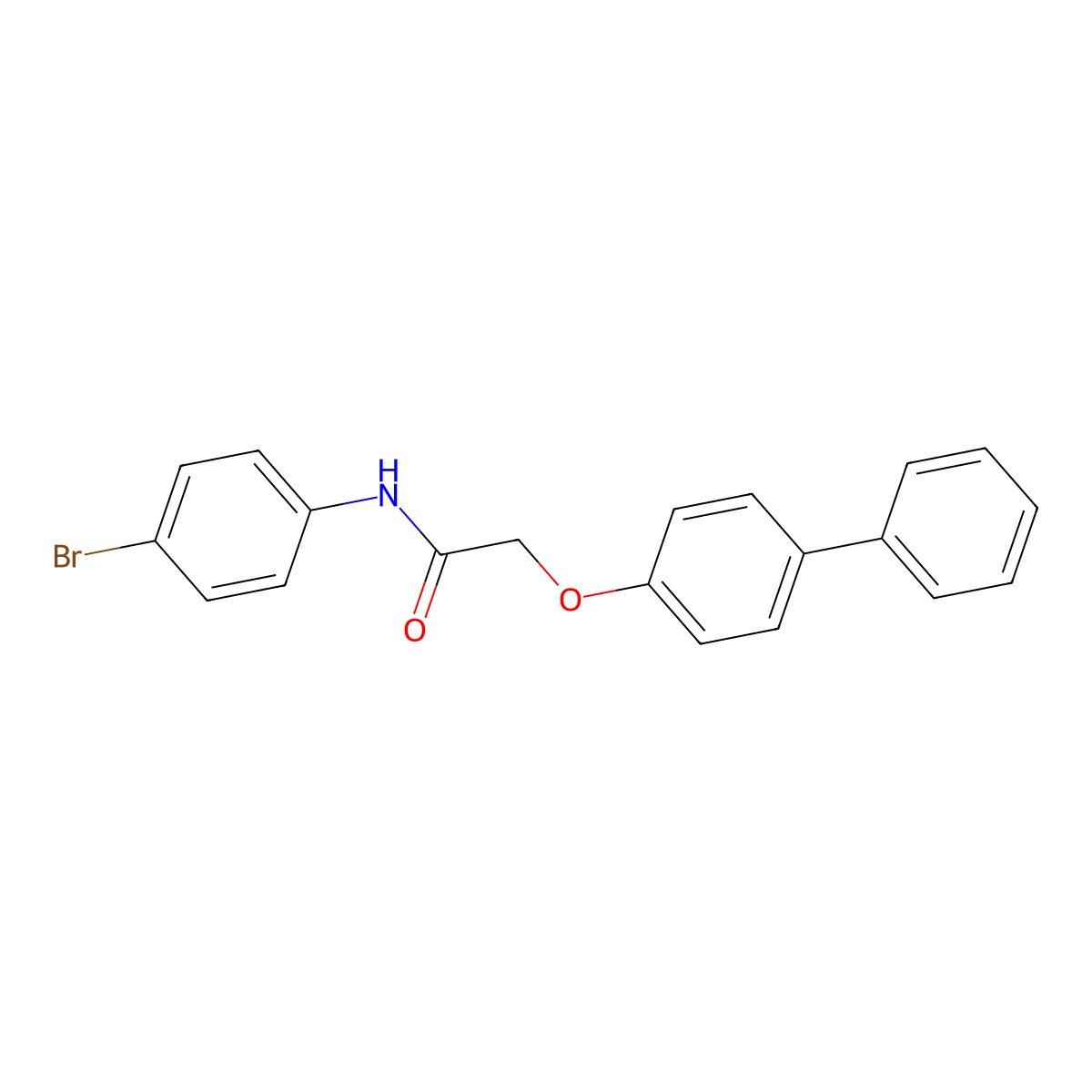2-([1,1'-Biphenyl]-4-yloxy)-N-(4-bromophenyl)acetamide molecular structure, CAS 302550-95-4