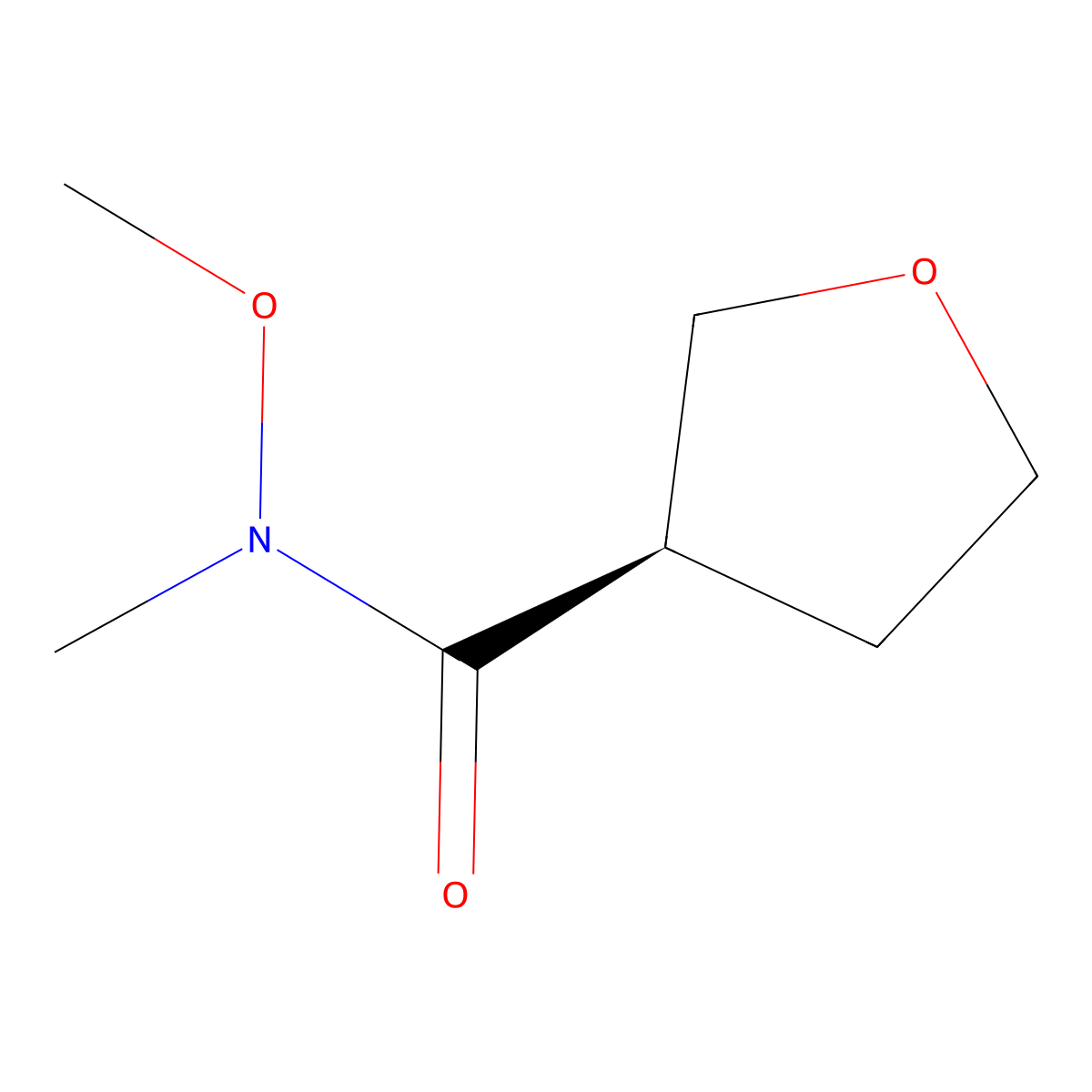 (R)-N-Methoxy-N-methyltetrahydrofuran-3-carboxamide molecular structure, CAS 3025503-25-4