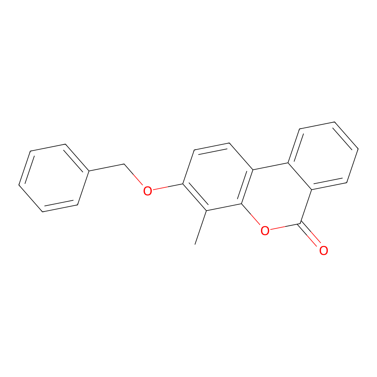4-Methyl-3-phenylmethoxybenzo[c]chromen-6-one molecular structure, CAS 302551-60-6