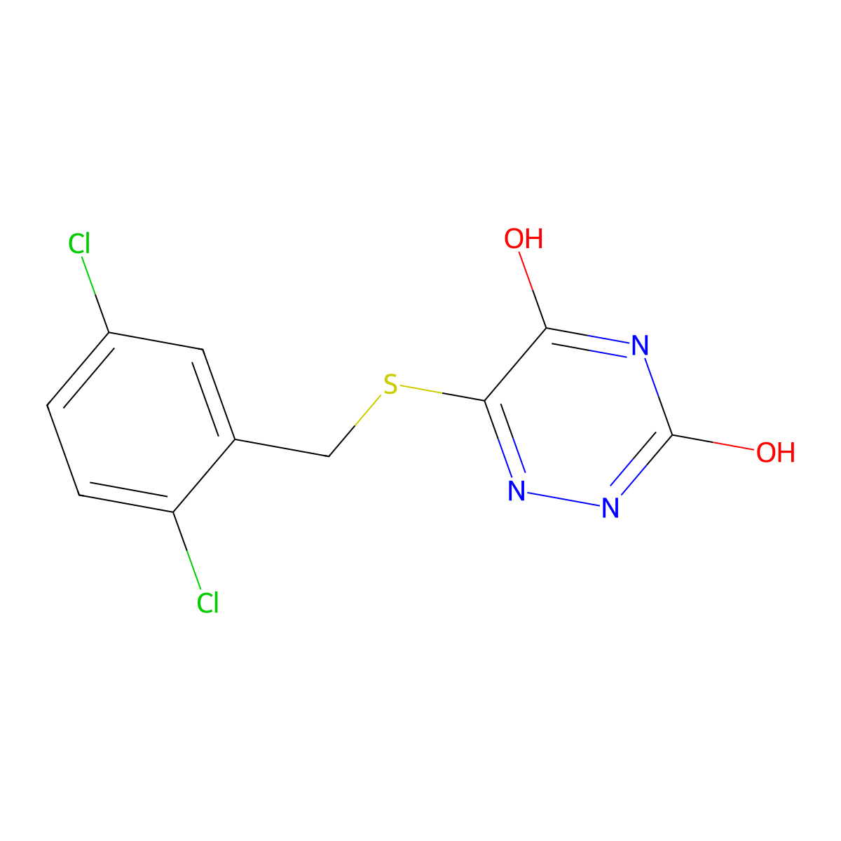 6-[(2,5-dichlorobenzyl)sulfanyl]-1,2,4-triazine-3,5(2H,4H)-dione molecular structure, CAS 302552-26-7