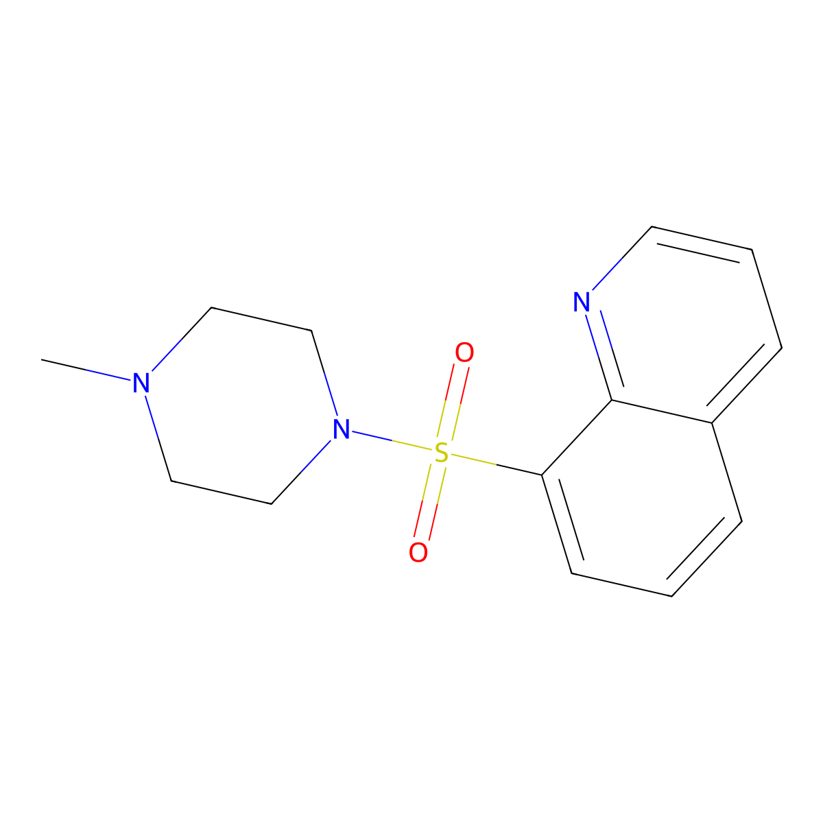 8-(4-Methylpiperazin-1-yl)sulfonylquinoline molecular structure, CAS 302552-65-4