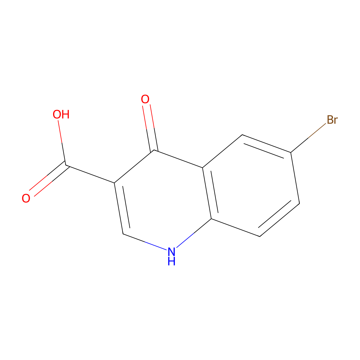 6-Bromo-4-hydroxyquinoline-3-carboxylic acid molecular structure, CAS 302553-00-0