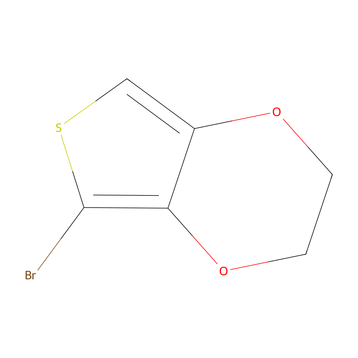 5-Bromo-2,3-dihydrothieno[3,4-B][1,4]dioxine molecular structure, CAS 302554-82-1
