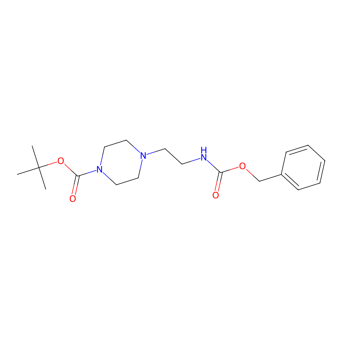 tert-Butyl 4-(2-(((benzyloxy)carbonyl)amino)ethyl)piperazine-1-carboxylate molecular structure, CAS 302557-32-0