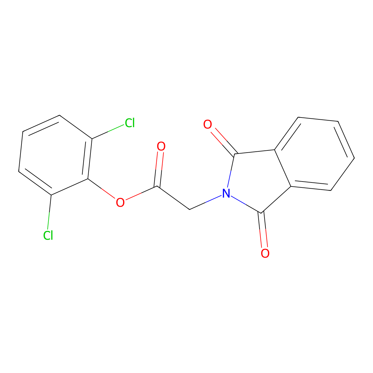 2,6-Dichlorophenyl 2-(1,3-dioxoisoindolin-2-yl)acetate molecular structure, CAS 302558-71-0