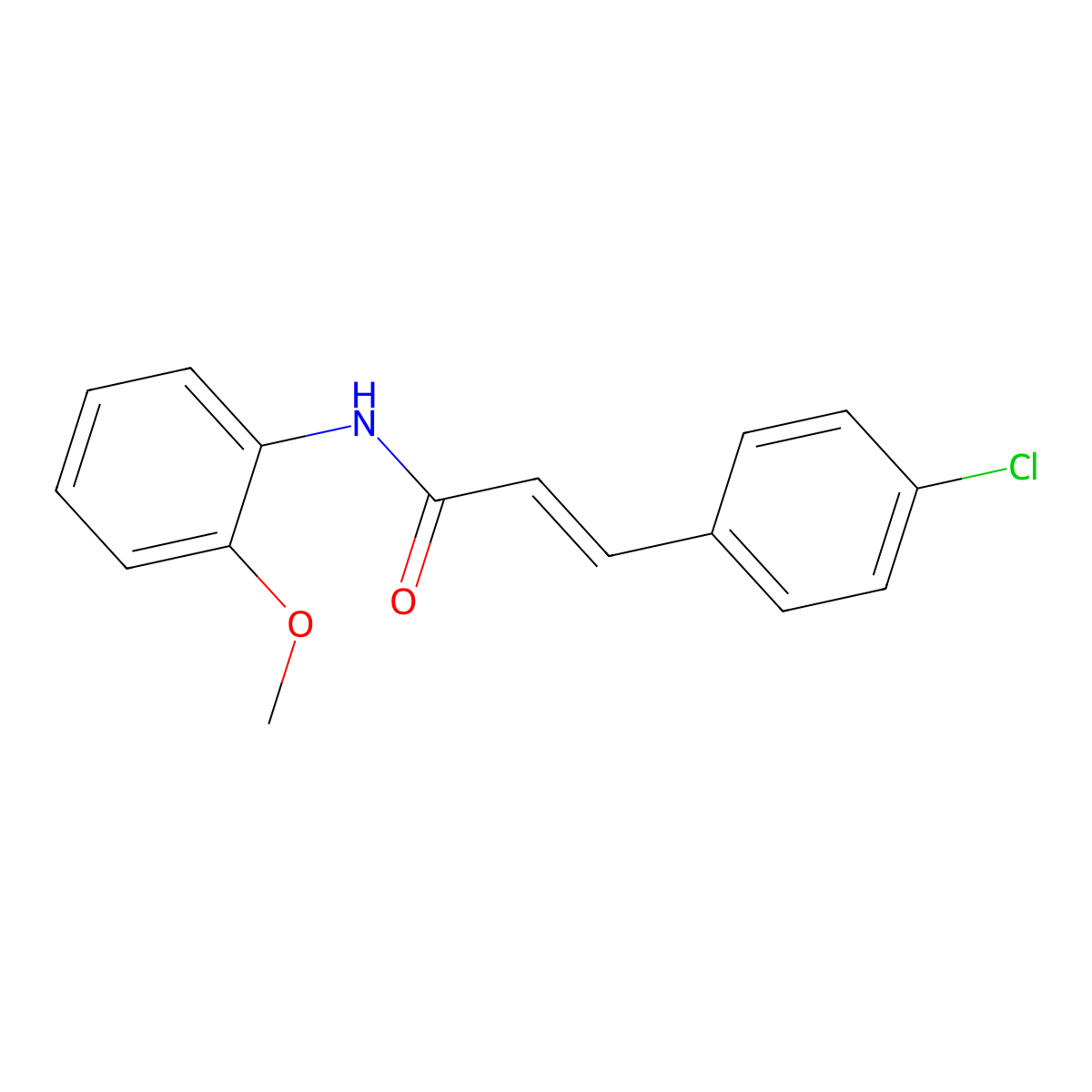 3-(4-chlorophenyl)-N-(2-methoxyphenyl)prop-2-enamide molecular structure, CAS 302558-77-6