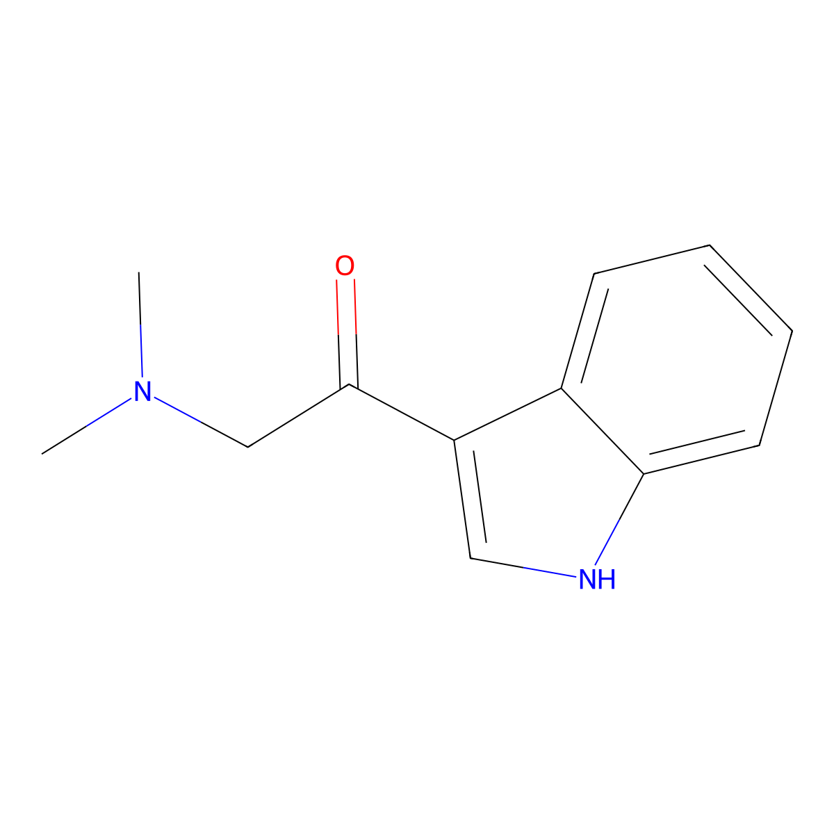 Indole, 3-(dimethylaminoacetyl)- molecular structure, CAS 30256-72-5