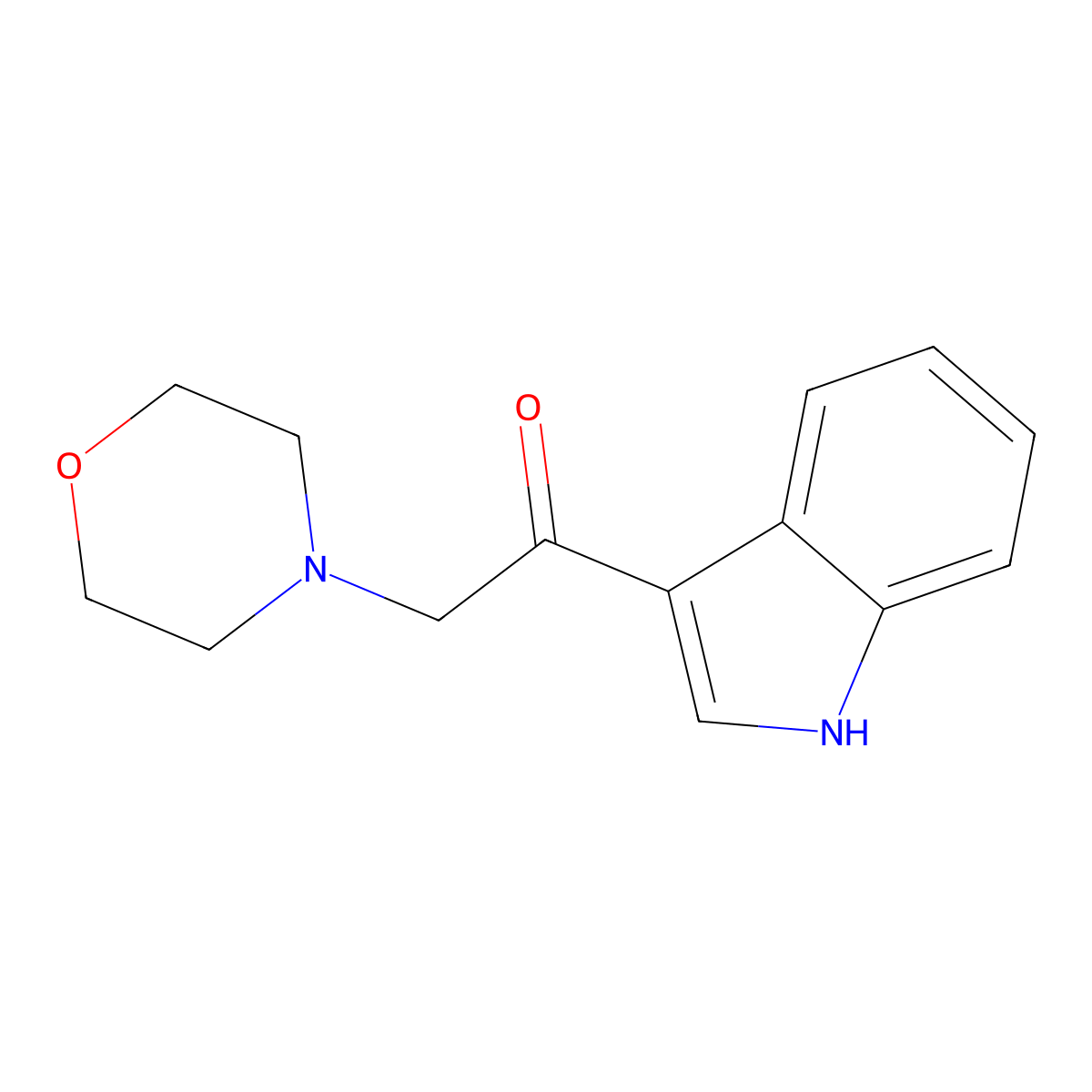 Ketone, 3-indolyl morpholinomethyl molecular structure, CAS 30256-74-7