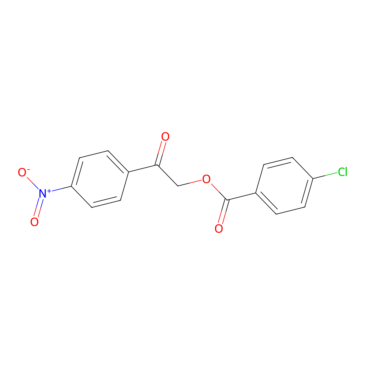 2-(4-Nitrophenyl)-2-oxoethyl 4-chlorobenzoate molecular structure, CAS 302567-39-1