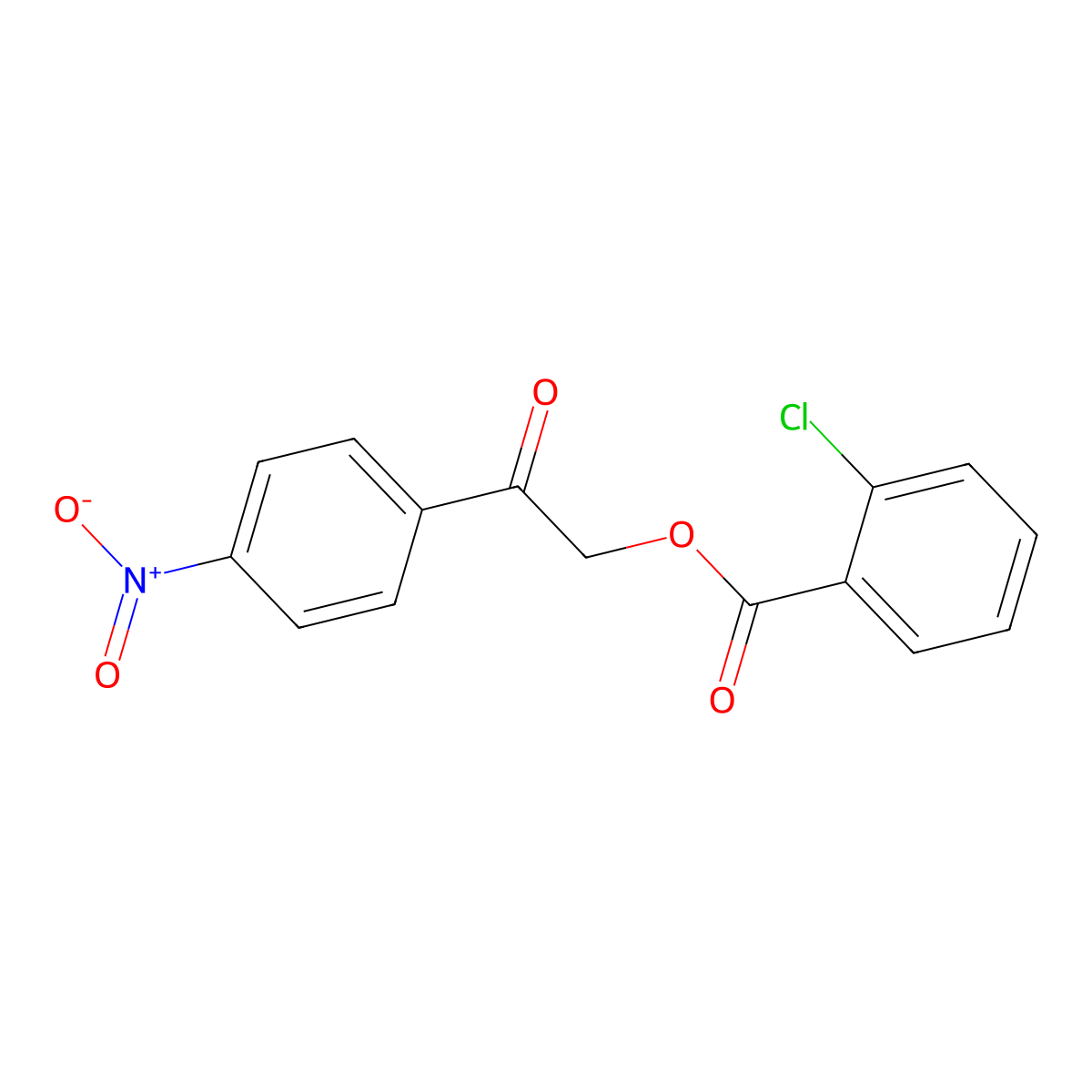 2-(4-Nitrophenyl)-2-oxoethyl 2-chlorobenzoate molecular structure, CAS 302567-56-2