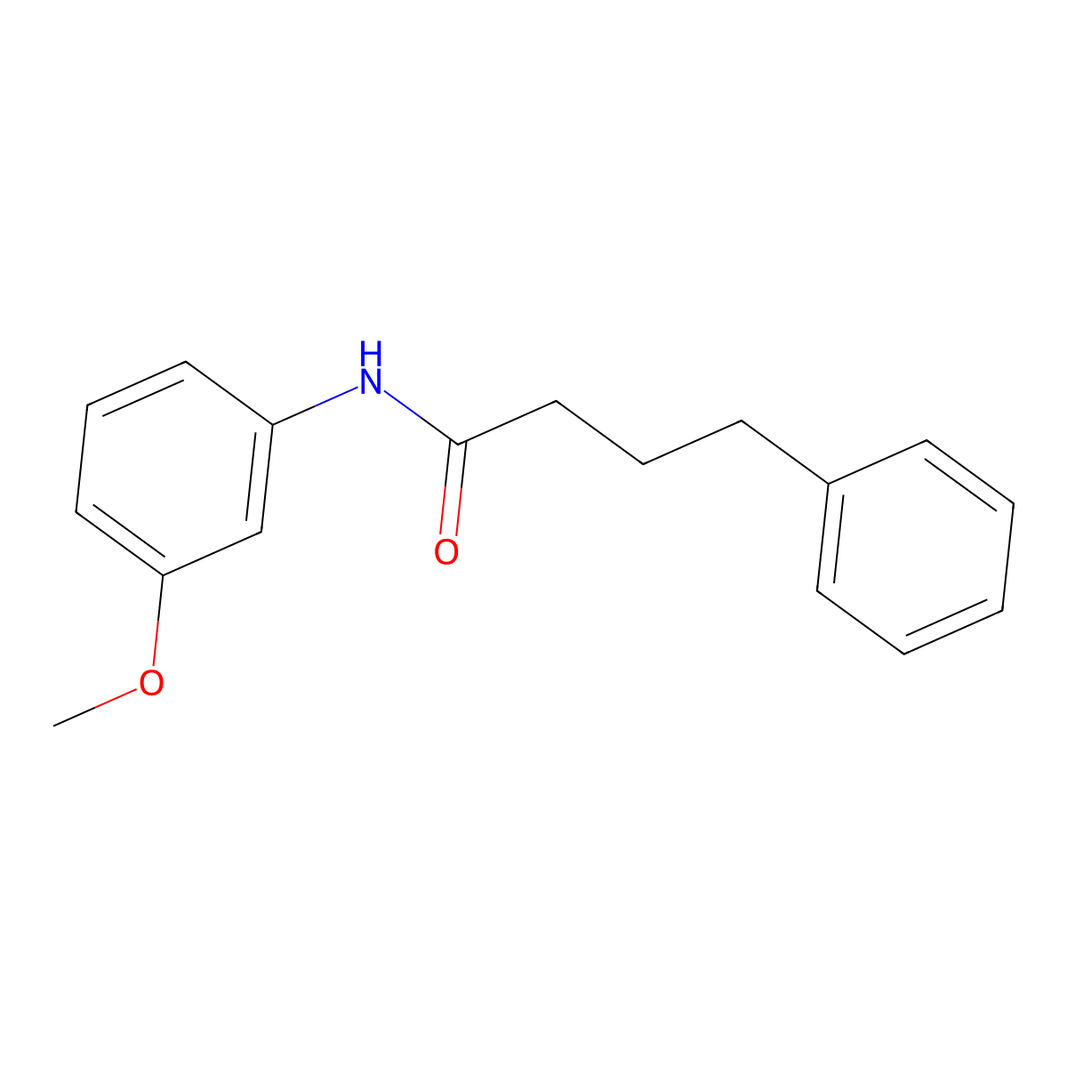 N-(3-methoxyphenyl)-4-phenylbutanamide molecular structure, CAS 302567-97-1