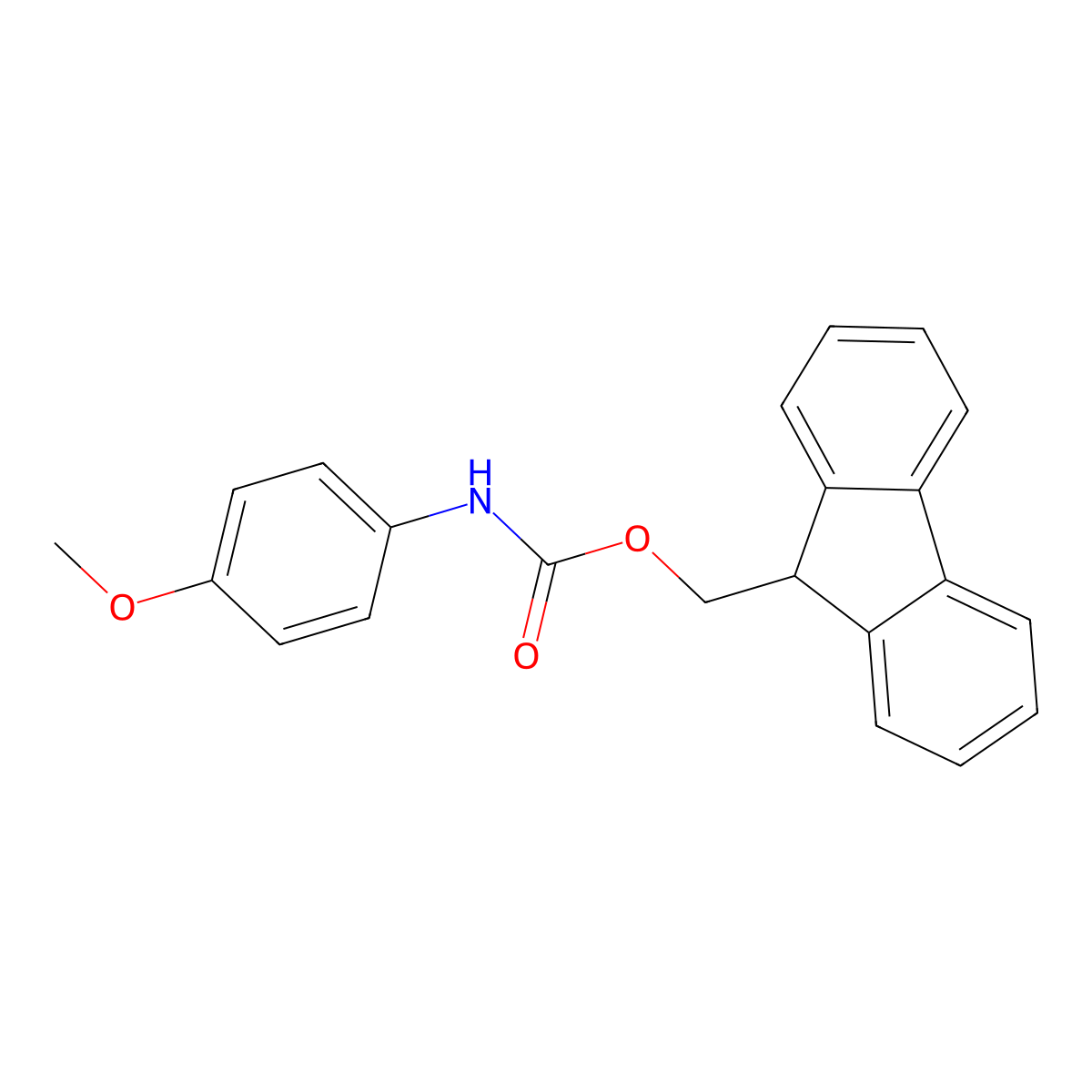 (9H-fluoren-9-yl)methyl N-(4-methoxyphenyl)carbamate molecular structure, CAS 302567-98-2