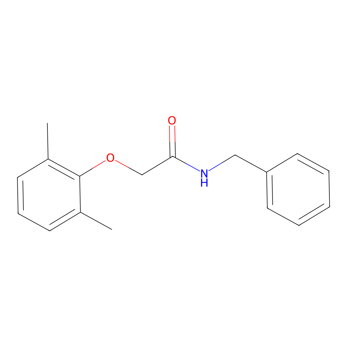 N-benzyl-2-(2,6-dimethylphenoxy)acetamide molecular structure, CAS 302574-65-8
