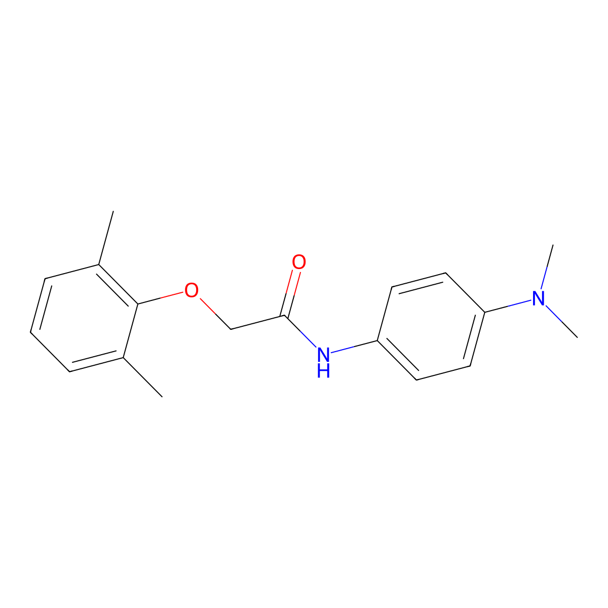 N-[4-(dimethylamino)phenyl]-2-(2,6-dimethylphenoxy)acetamide molecular structure, CAS 302574-79-4