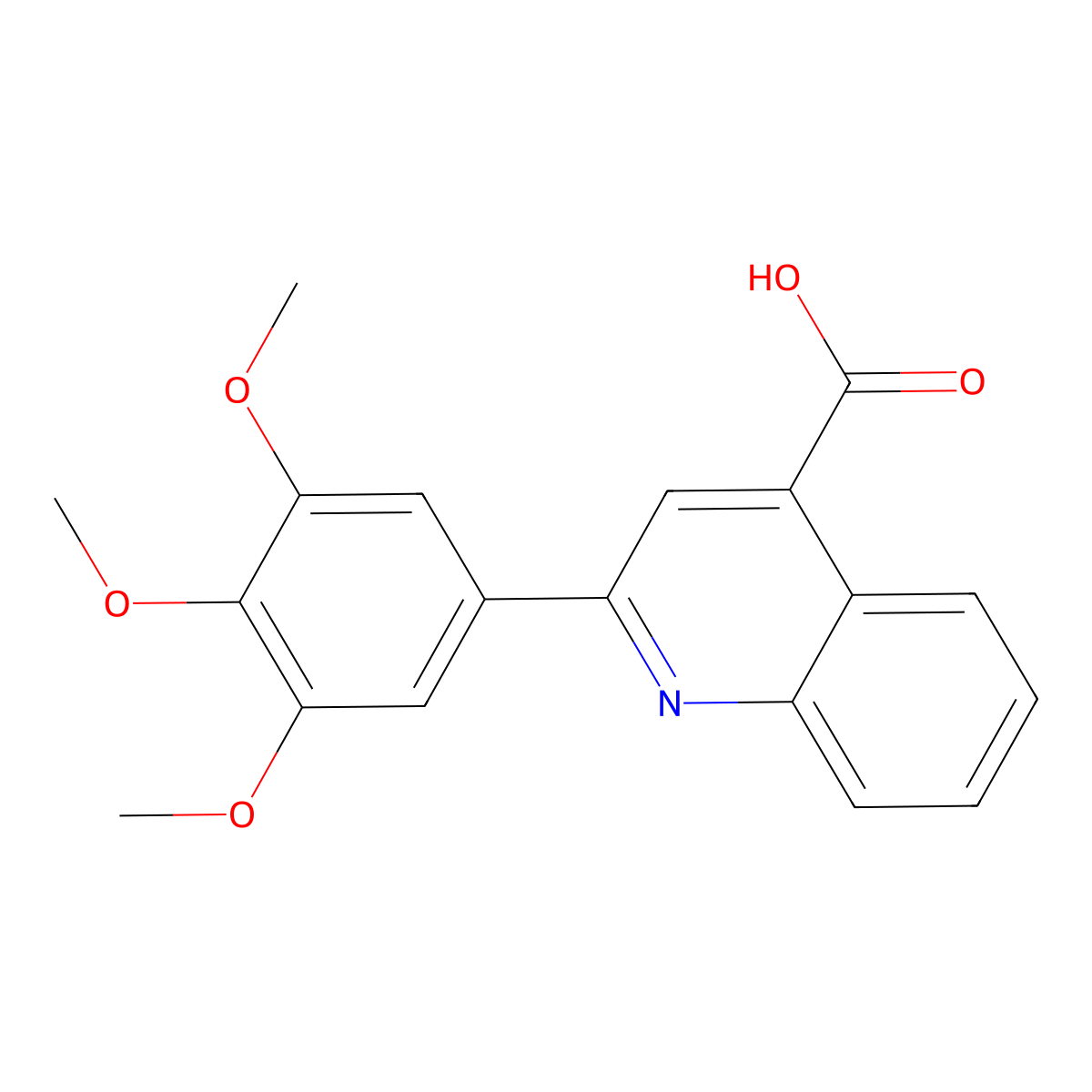 2-(3,4,5-Trimethoxyphenyl)quinoline-4-carboxylic acid molecular structure, CAS 302575-69-5