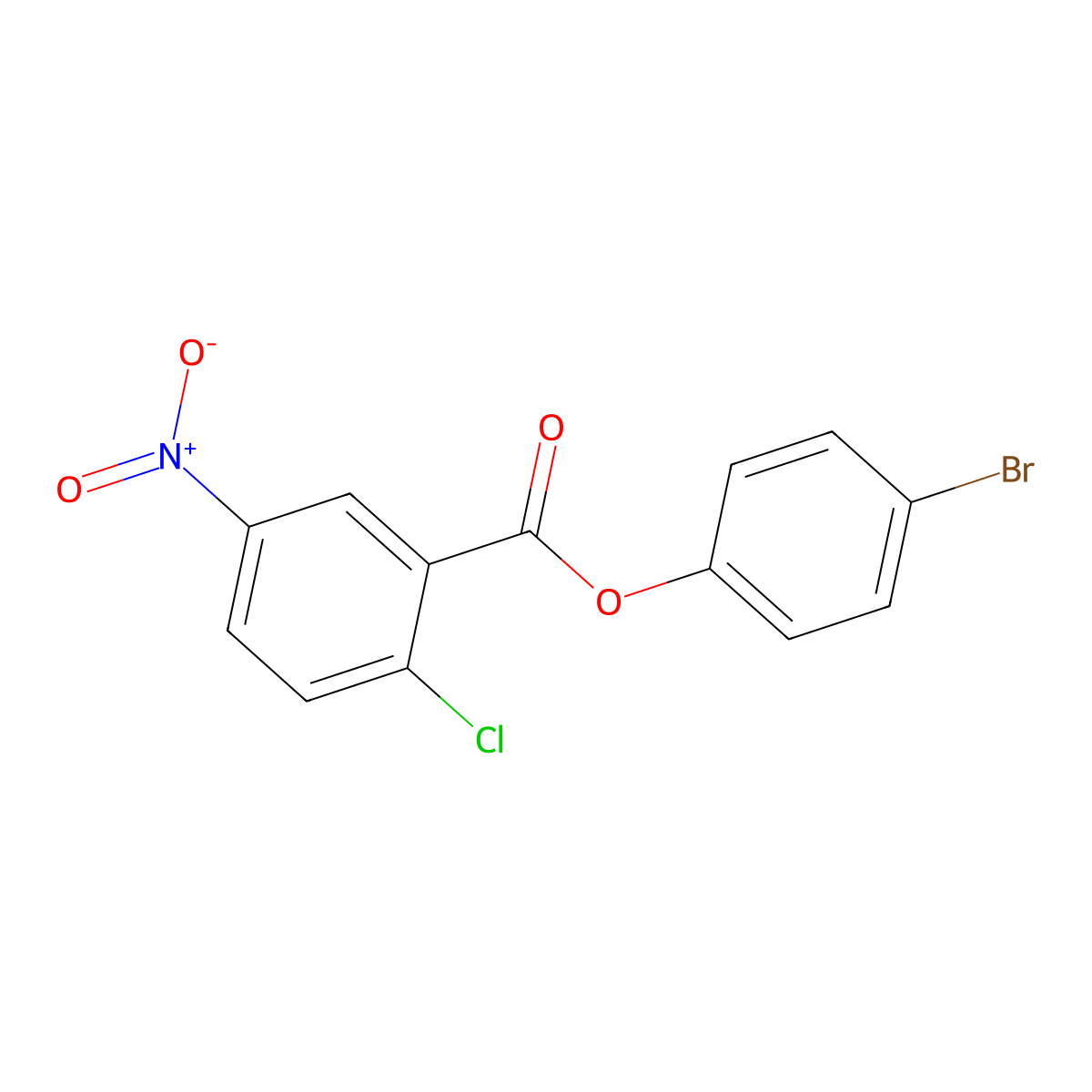 4-Bromophenyl 2-chloro-5-nitrobenzoate molecular structure, CAS 302576-52-9
