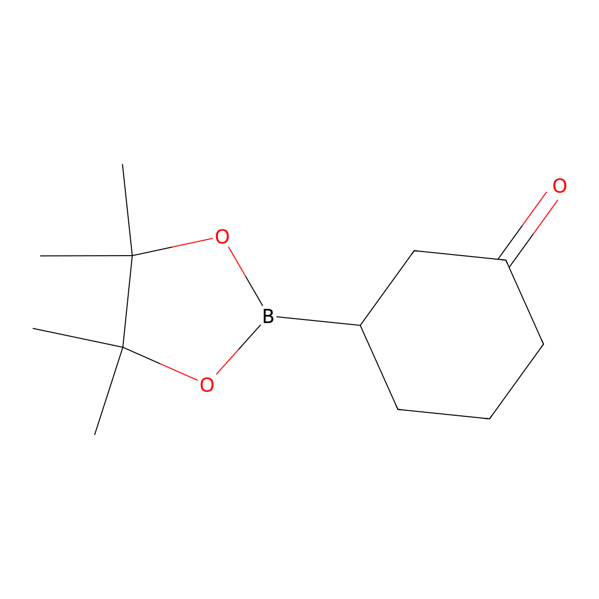 3-(Tetramethyl-1,3,2-dioxaborolan-2-yl)cyclohexan-1-one molecular structure, CAS 302577-72-6