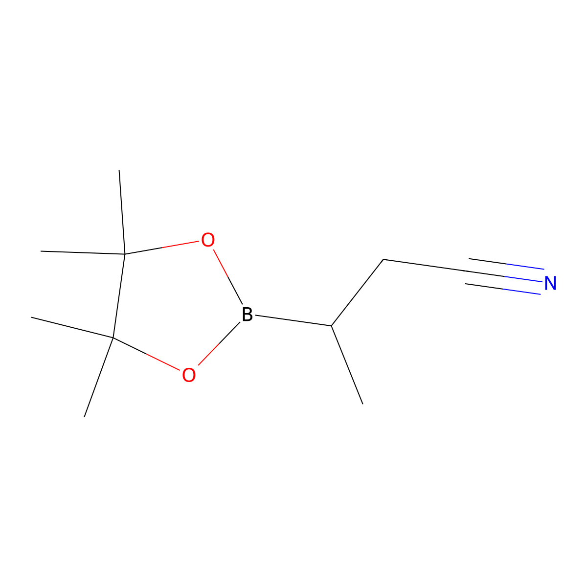 3-(4,4,5,5-Tetramethyl-1,3,2-dioxaborolan-2-yl)butanenitrile molecular structure, CAS 302577-76-0