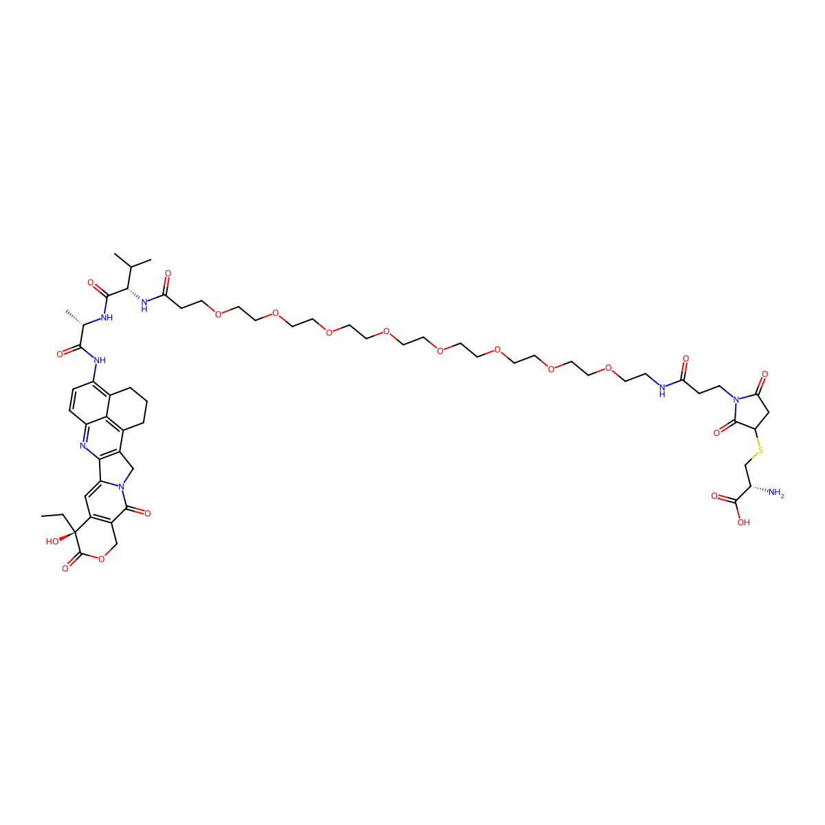 Puxitatug samrotecan drug-linker molecular structure, CAS 3025787-81-6