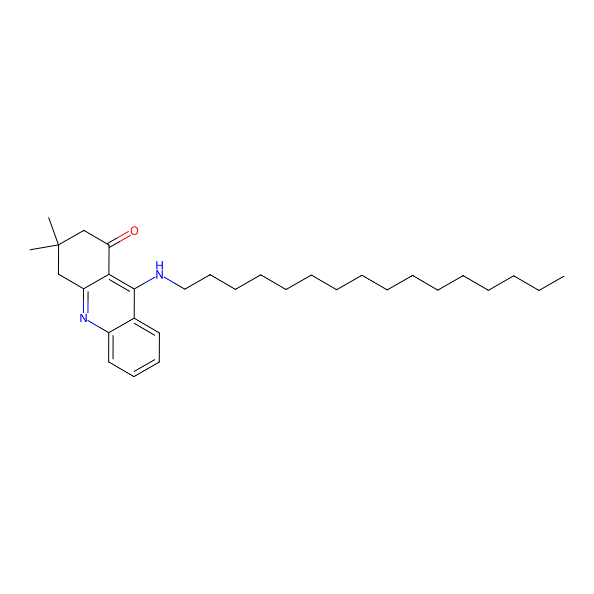 9-(Hexadecylamino)-3,3-dimethyl-2,4-dihydroacridin-1-one molecular structure, CAS 302589-32-8