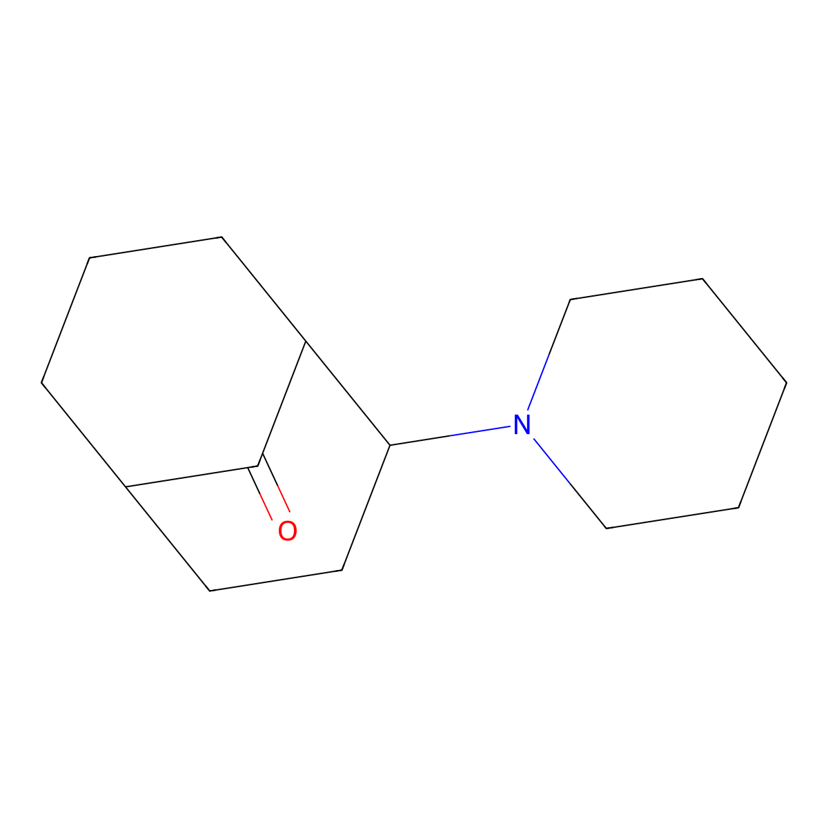 2-Piperidinobicyclo[3.3.1]nonan-9-one molecular structure, CAS 302589-52-2