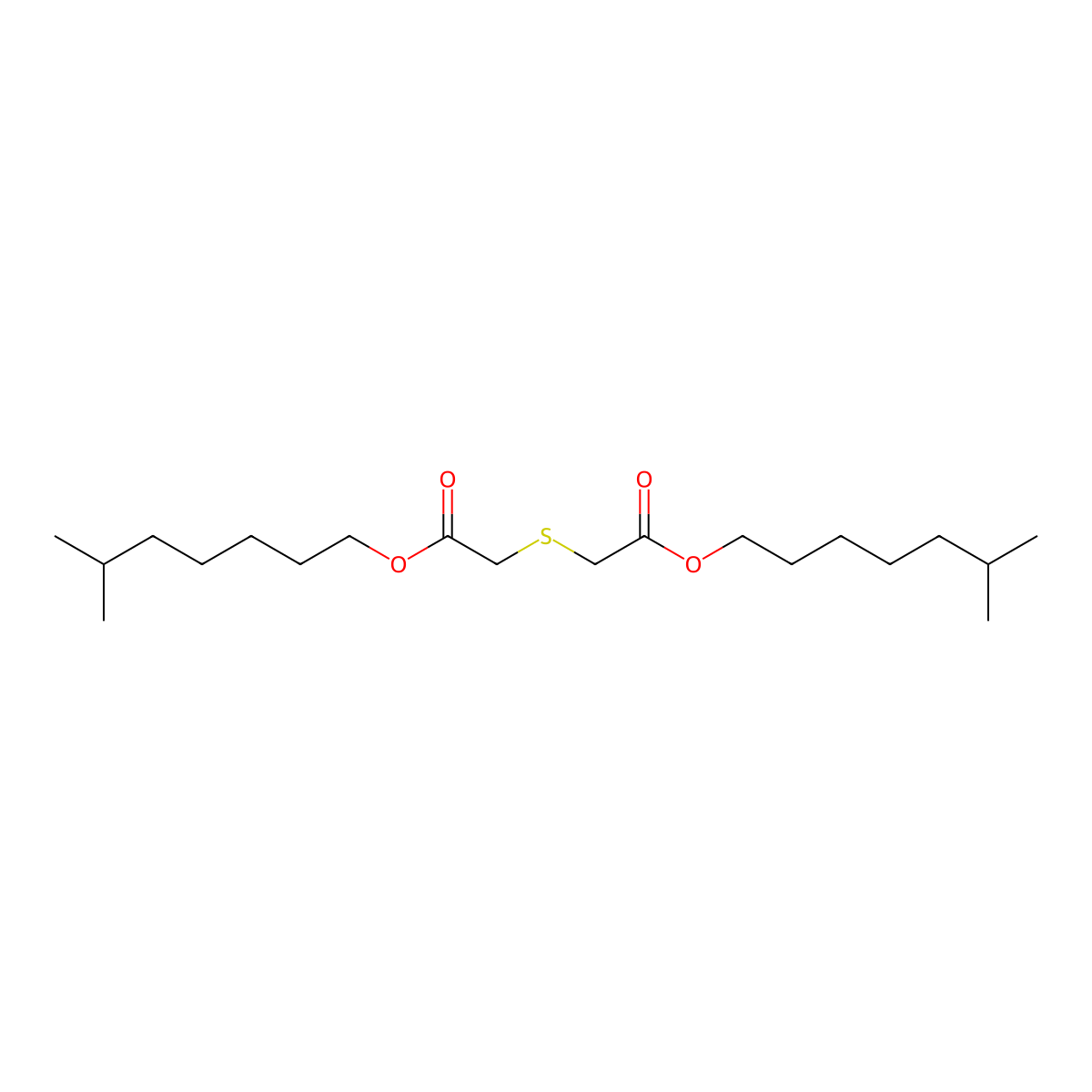 Acetic acid, 2,2'-thiobis-, 1,1'-diisooctyl ester molecular structure, CAS 30259-83-7