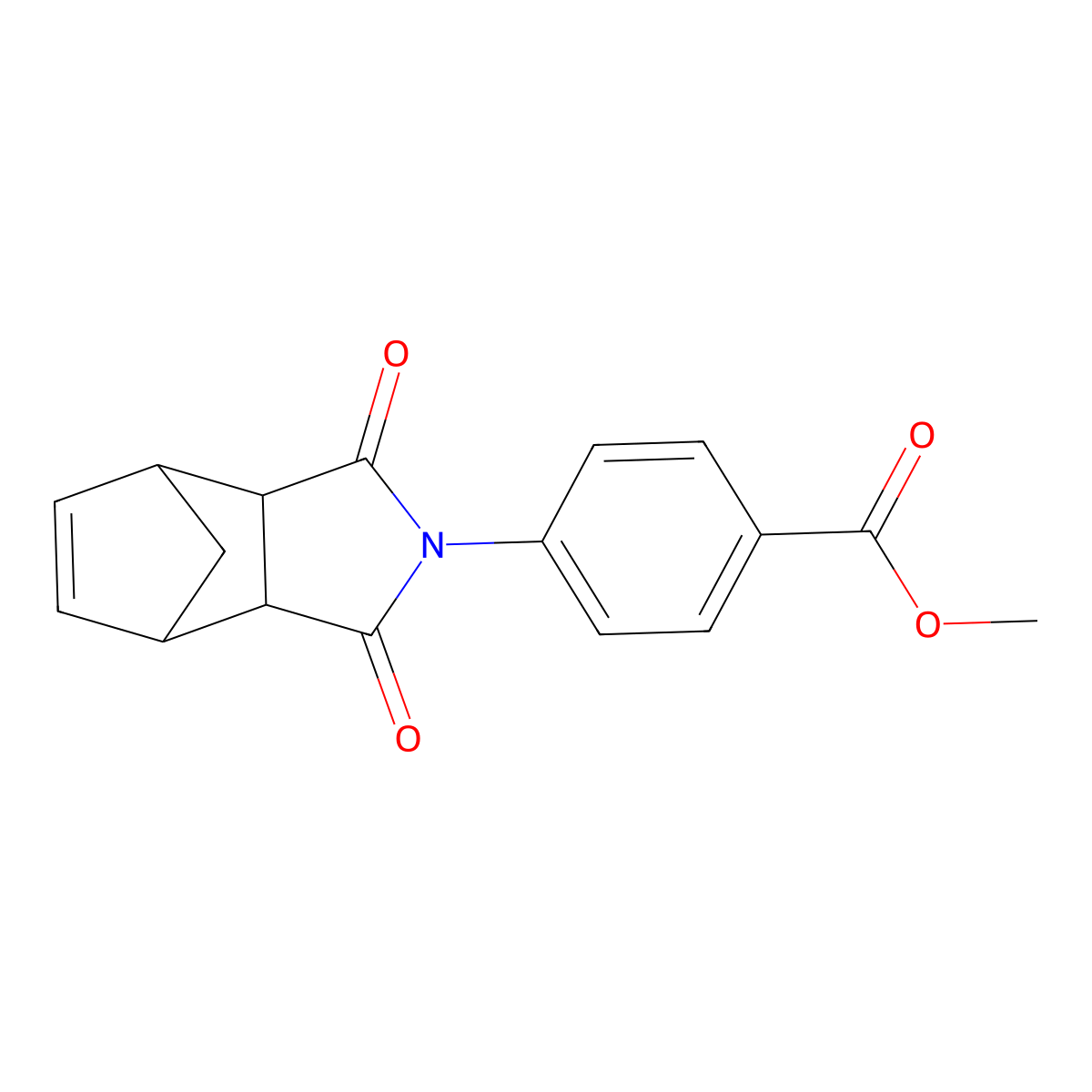 methyl 4-(1,3-dioxo-3a,4,7,7a-tetrahydro-1H-4,7-methanoisoindol-2(3H)-yl)benzoate molecular structure, CAS 302590-27-8