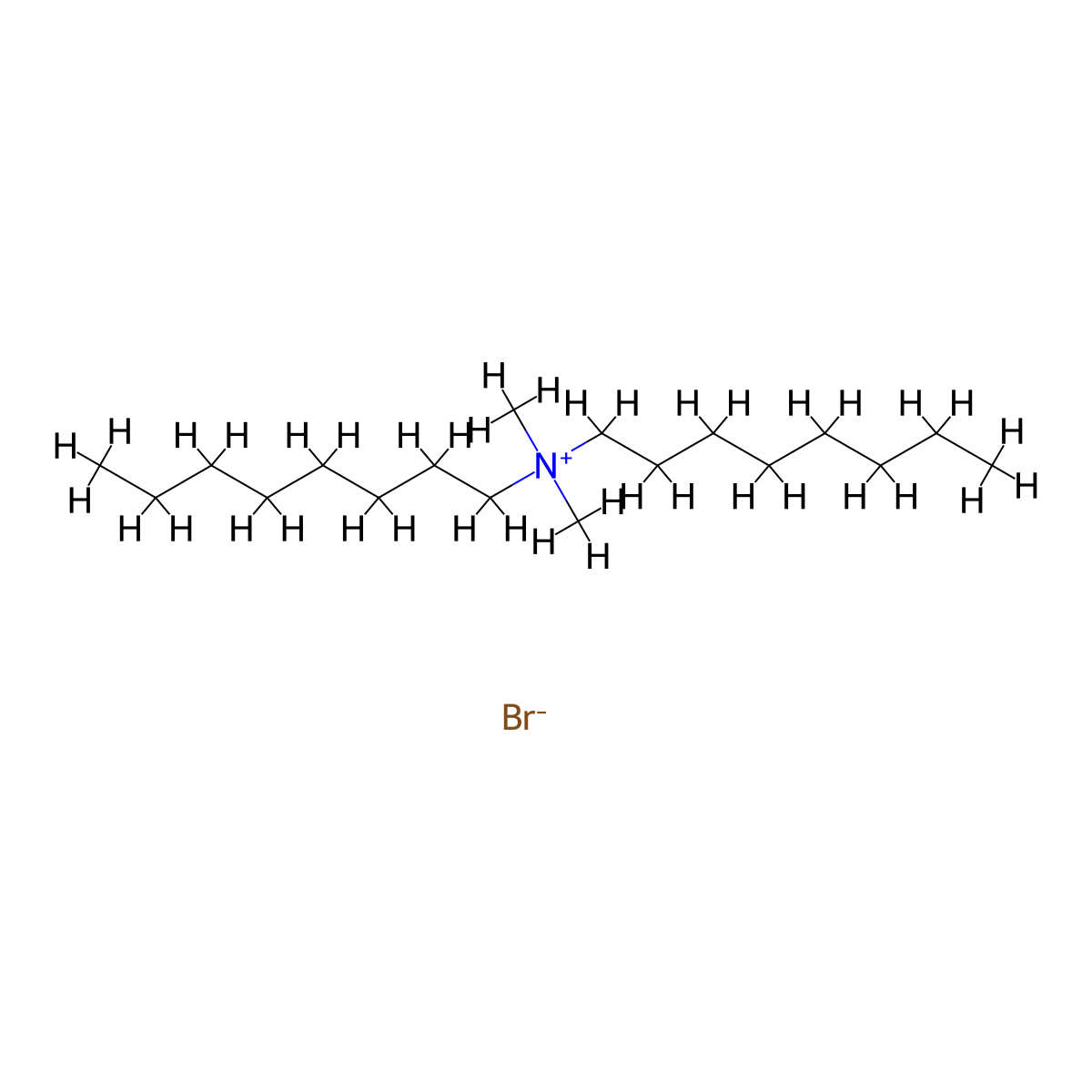 Dimethyldioctylammonium bromide molecular structure, CAS 3026-69-5