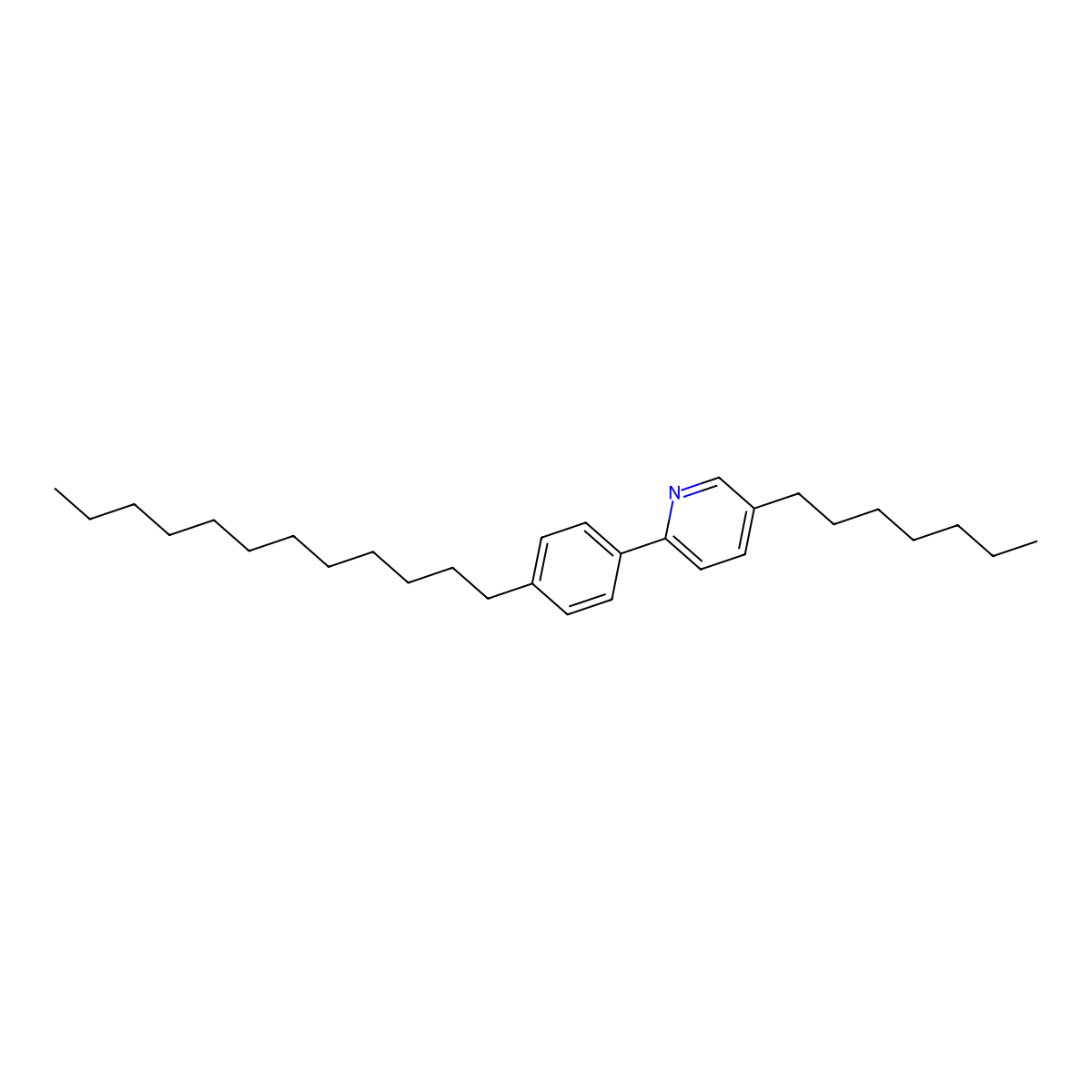 2-(4-Dodecylphenyl)-5-heptylpyridine molecular structure, CAS 302602-19-3