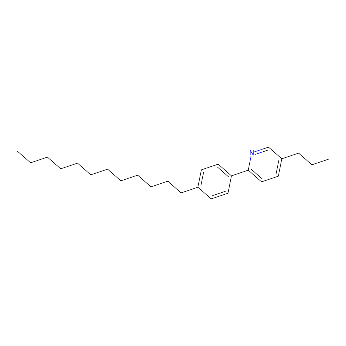 2-(4-Dodecylphenyl)-5-propylpyridine molecular structure, CAS 302602-43-3
