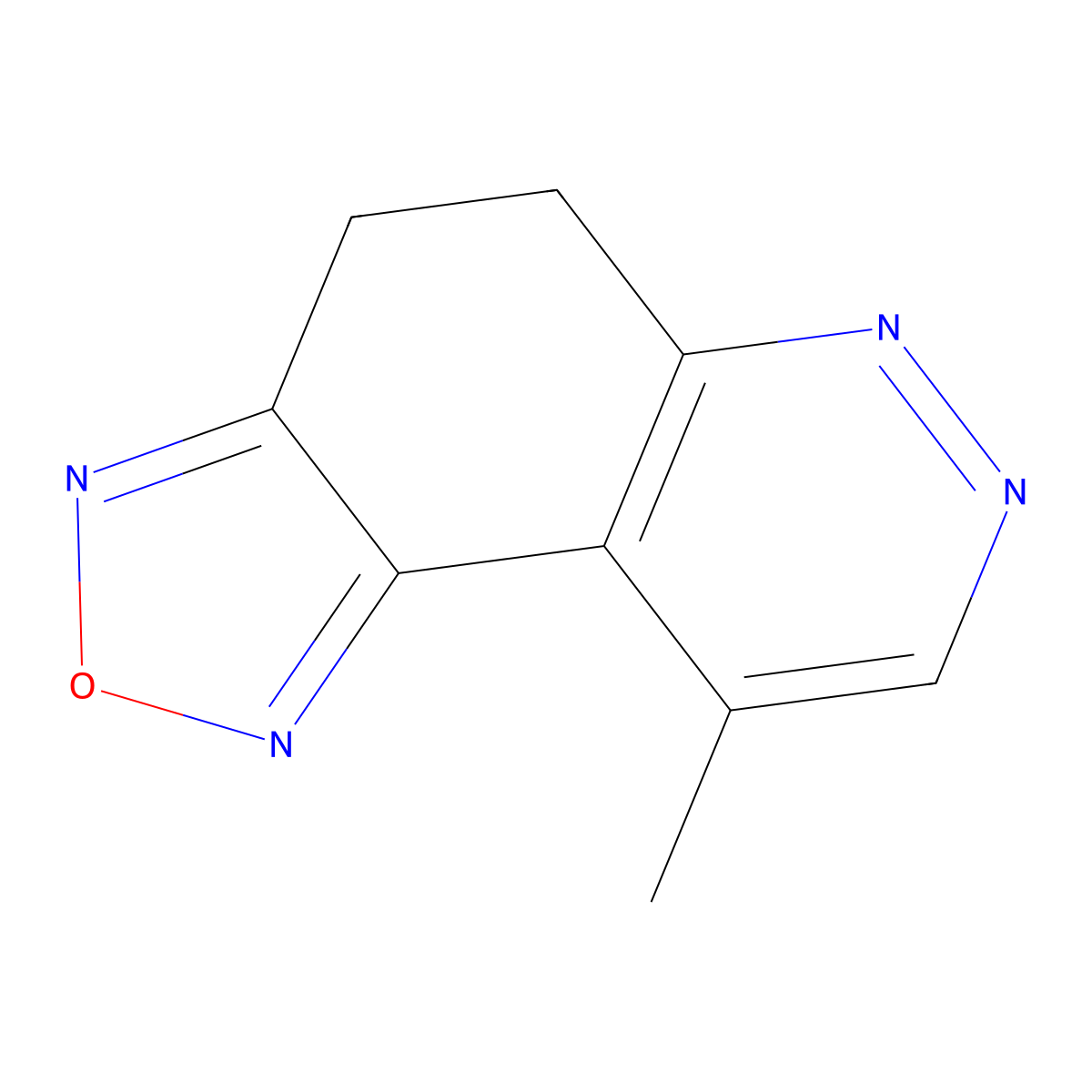 9-Methyl-4,5-dihydro[1,2,5]oxadiazolo[3,4-f]cinnoline molecular structure, CAS 302604-98-4