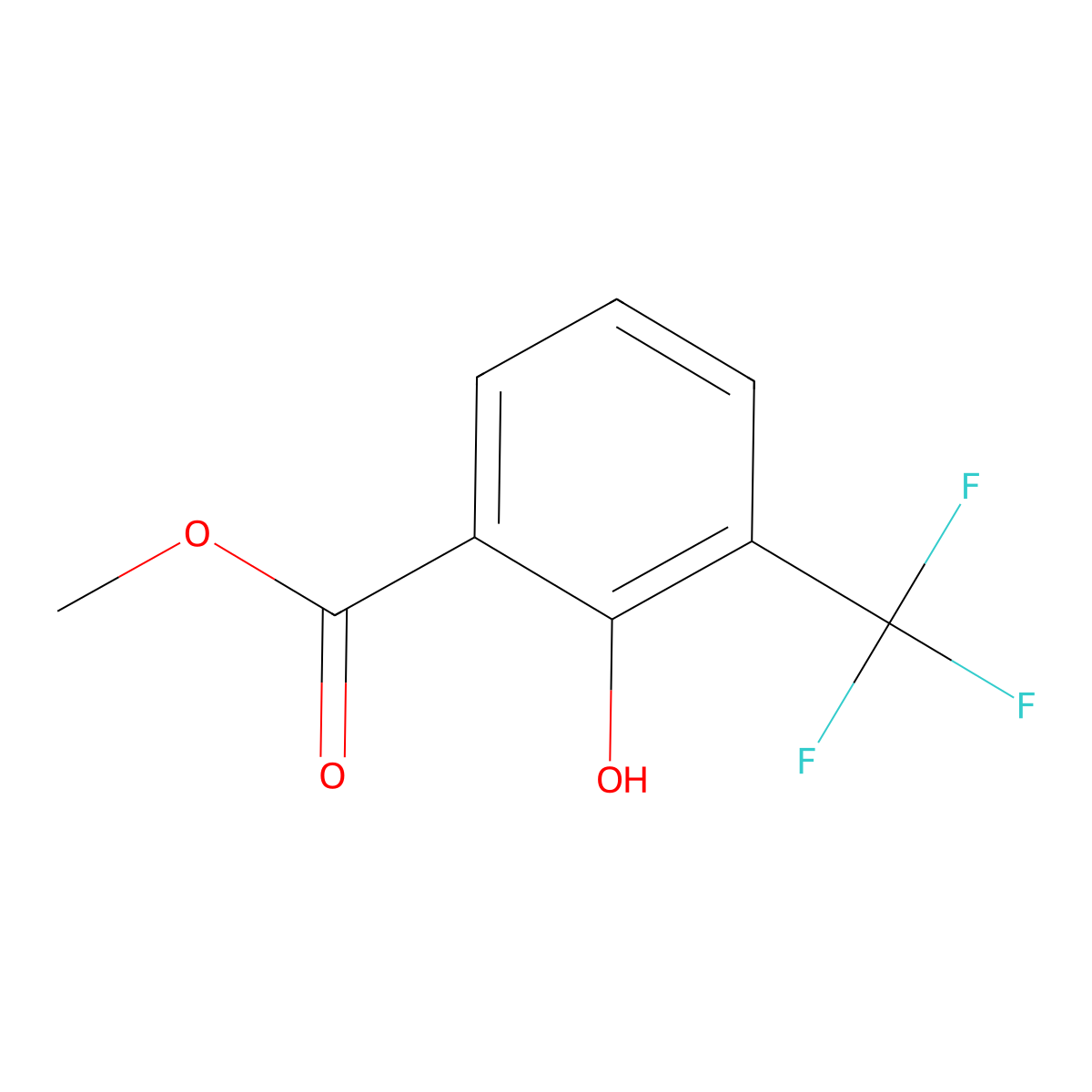 Methyl 2-hydroxy-3-(trifluoromethyl)benzoate molecular structure, CAS 302608-06-6