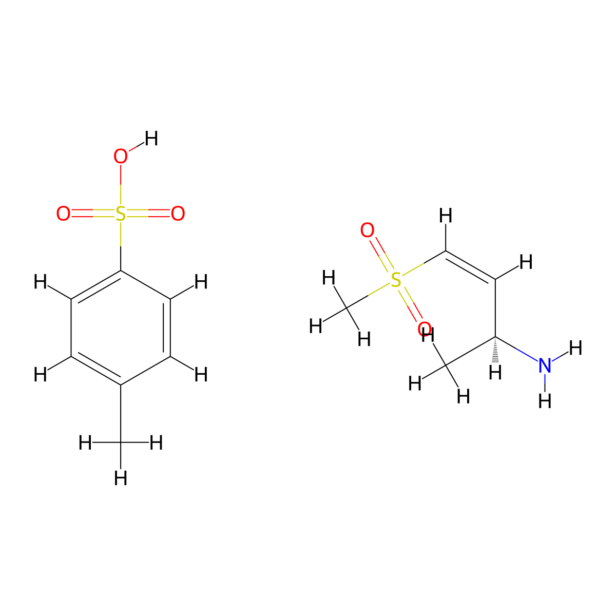 (S,Z)-4-(Methylsulfonyl)but-3-EN-2-amine 4-methylbenzenesulfonate molecular structure, CAS 3026089-29-9