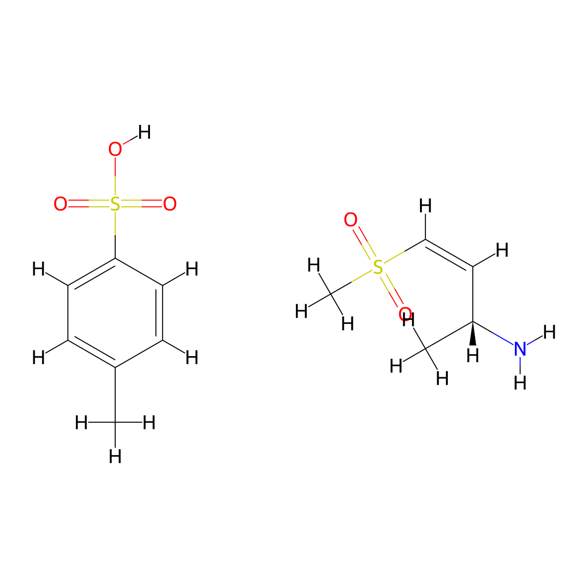 4-methylbenzenesulfonic acid;(Z,2R)-4-methylsulfonylbut-3-en-2-amine molecular structure, CAS 3026089-31-3