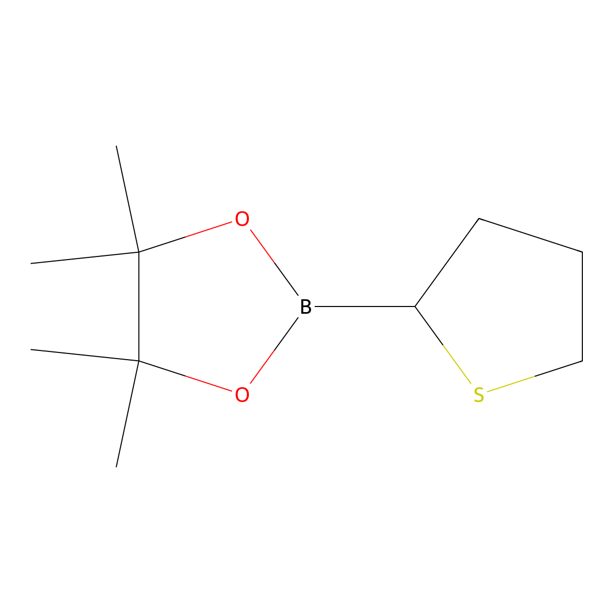 4,4,5,5-Tetramethyl-2-(thiolan-2-yl)-1,3,2-dioxaborolane molecular structure, CAS 3026199-24-3