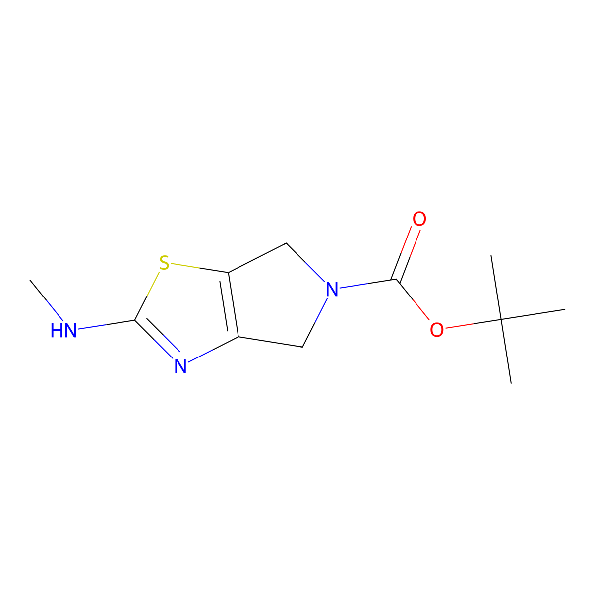 5-Boc-N-methyl-5,6-dihydro-4H-pyrrolo[3,4-d]thiazol-2-amine molecular structure, CAS 3026330-48-0